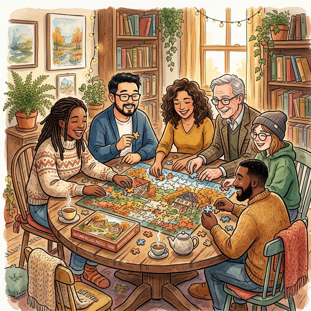 Collaborative Puzzling: How Team Puzzle Solving Builds Social Bonding